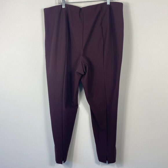 NWT VINCE Pants Plus Size Maroon Burgundy Purple Pull On Career Pants XXXL 3X - Picture 7 of 16